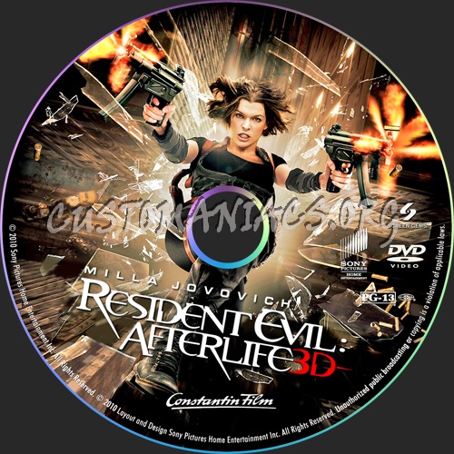 Resident Evil: Afterlife dvd label