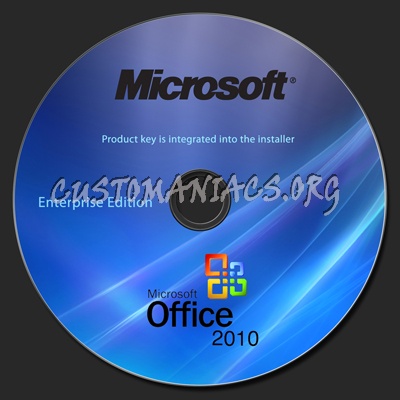 Microsoft Office 2010 Enterprise Edition dvd label