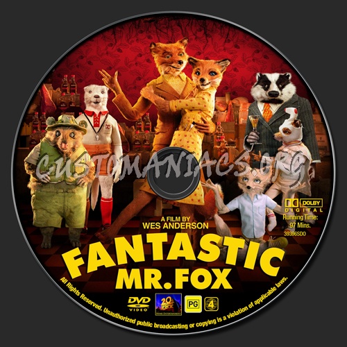 Fantastic Mr. Fox dvd label