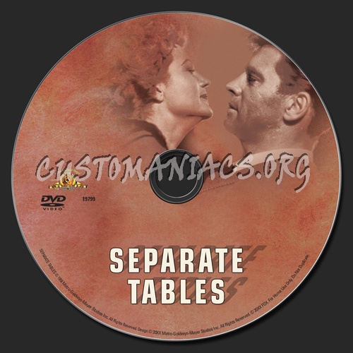 Seperate Tables dvd label