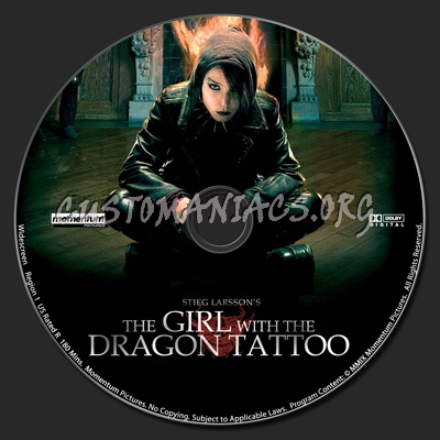 The Girl With The Dragon Tattoo dvd label