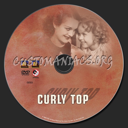 Curly Top dvd label