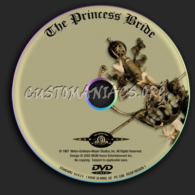 The Princess Bride dvd label