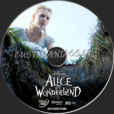 Alice in Wonderland dvd label
