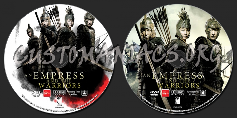 An Empress And The Warriors dvd label