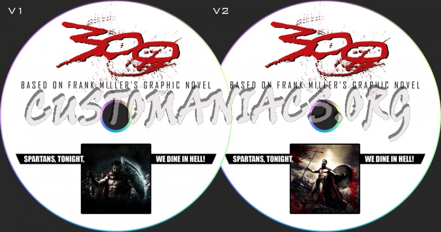 300 dvd label