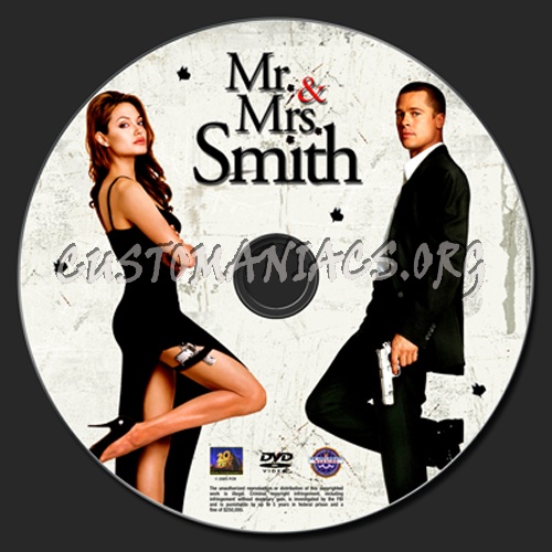 Mr & Mrs Smith dvd label