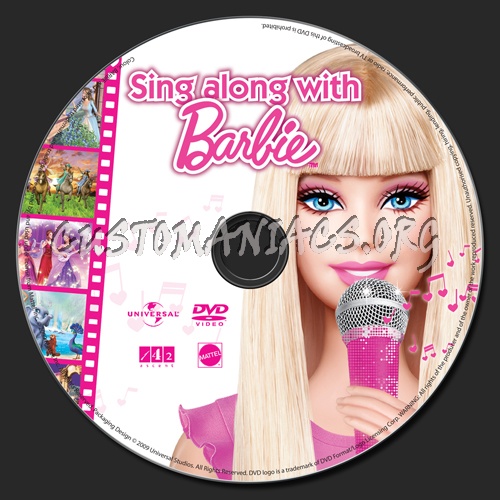 Sing Along With Barbie dvd label