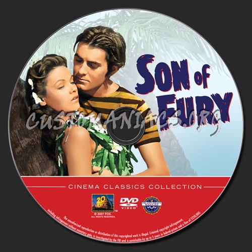 Son of Fury dvd label