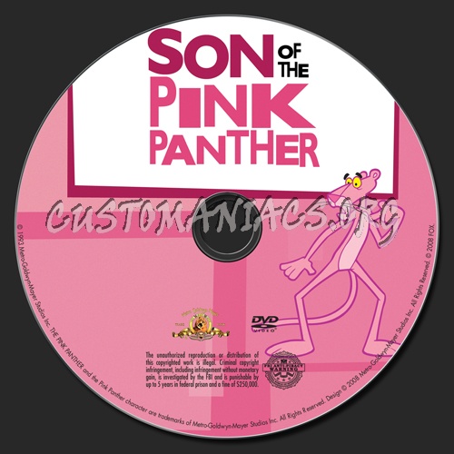 Son of the Pink Panther dvd label