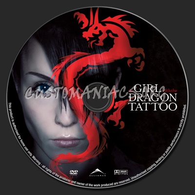 The Girl With The Dragon Tattoo dvd label