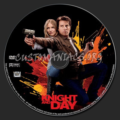 Knight and Day dvd label