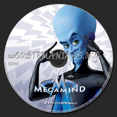 Megamind dvd label