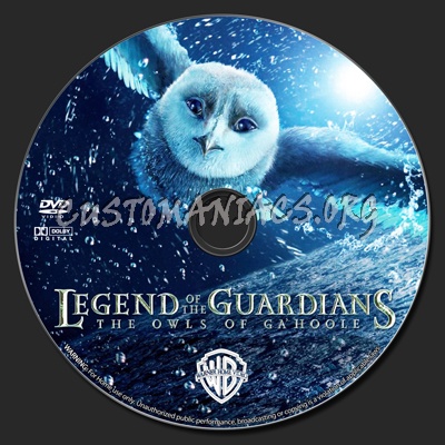 Legend of the Guardians, The Owls of Ga'Hoole dvd label