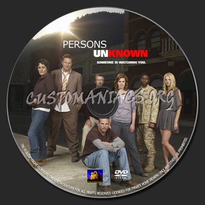 Persons Unknown dvd label