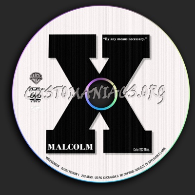 Malcolm X dvd label