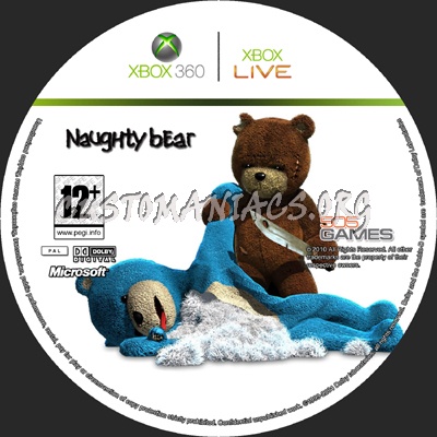 Naughty Bear dvd label