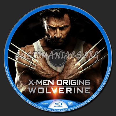 X-Men Origins Wolverine blu-ray label