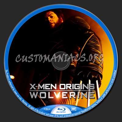 X-Men Origins Wolverine blu-ray label