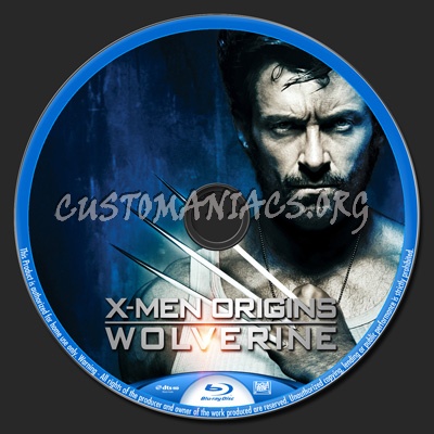 X-Men Origins Wolverine blu-ray label