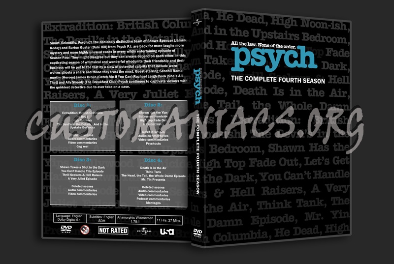 Psych 1 - 4 dvd cover