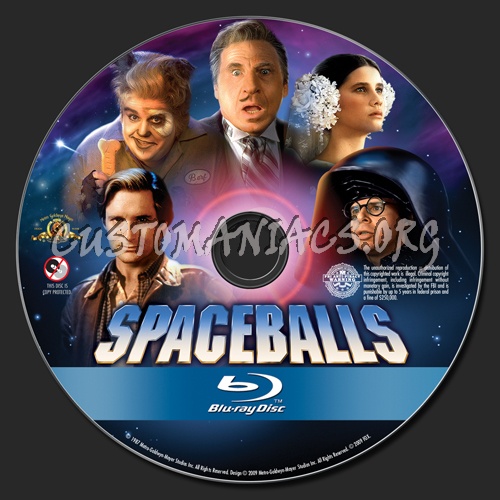 Spaceballs blu-ray label