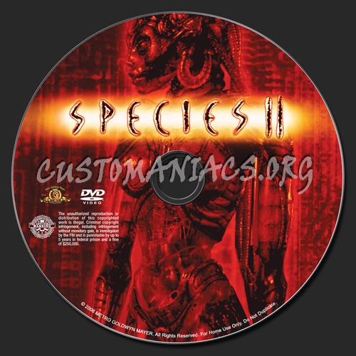 Species 2 dvd label