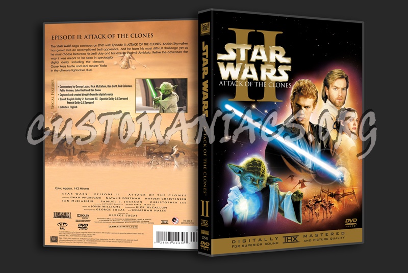 Star Wars II Attack of the Clones dvd cover