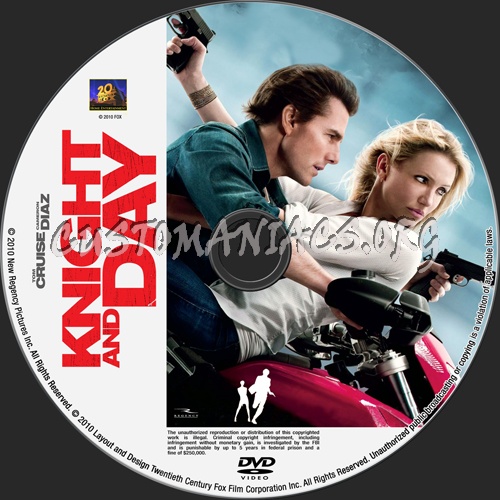 Knight and Day dvd label