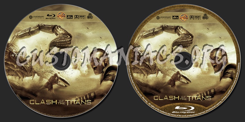 Clash of the Titans 2010 blu-ray label