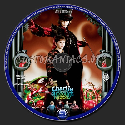 Charlie & the Chocolate Factory blu-ray label
