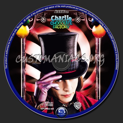 Charlie & the Chocolate Factory blu-ray label