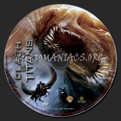 Clash of the Titans dvd label