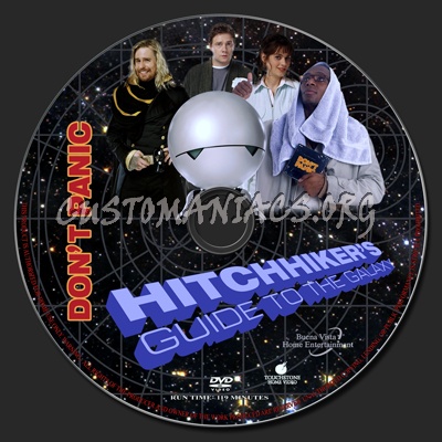 Hitchhikers Guide to the Galaxy dvd label