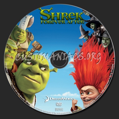 Shrek Forever After dvd label