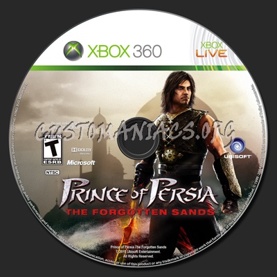 Prince of Persia The Forgotten Sands dvd label