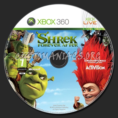 Shrek Forever After dvd label