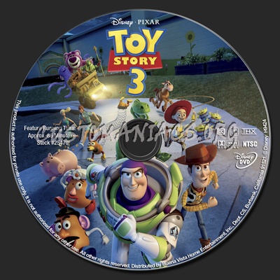 Toy Story 3 dvd label