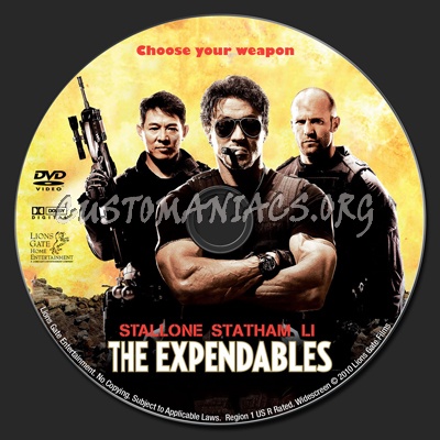 The Expendables dvd label