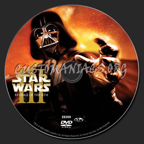 Star Wars III: Revenge of the Sith dvd label