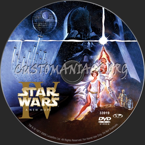 Star Wars IV: A New Hope dvd label