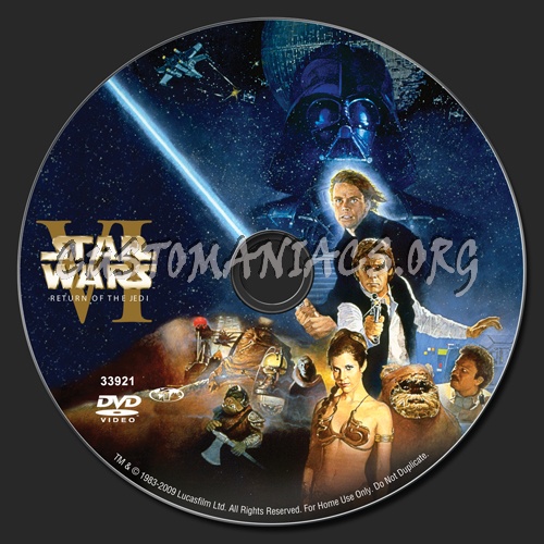Star Wars VI: Return of the Jedi dvd label