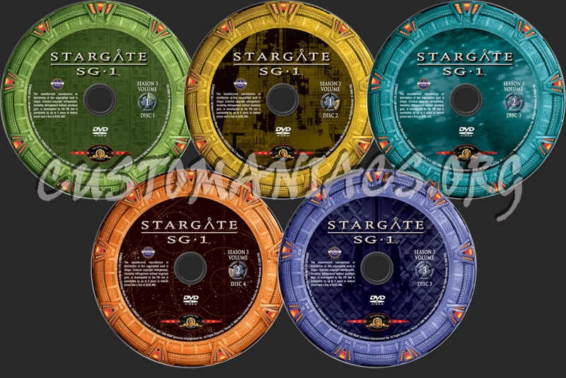 Stargate SG1 Season 3 dvd label