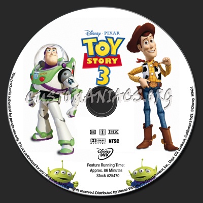 Toy Story 3 dvd label