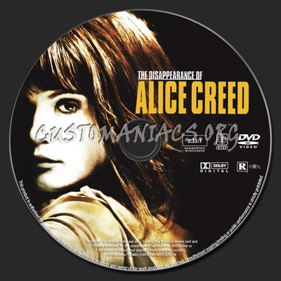 The Disappearance of Alice Creed dvd label
