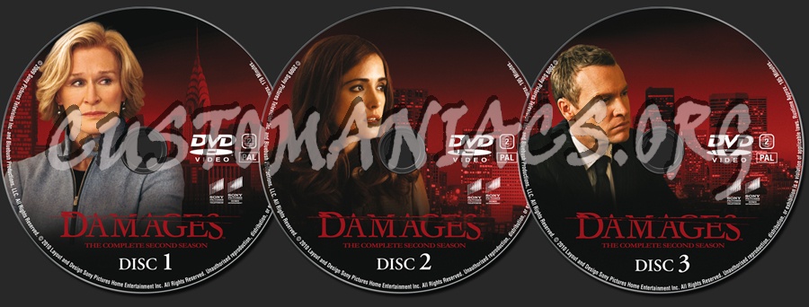 Damages Season 2 dvd label