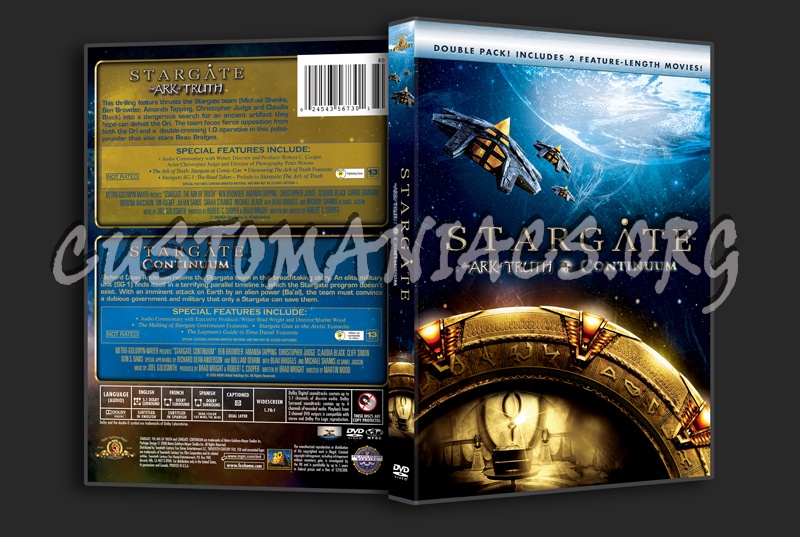 Stargate The Ark of Truth + Continuum dvd cover