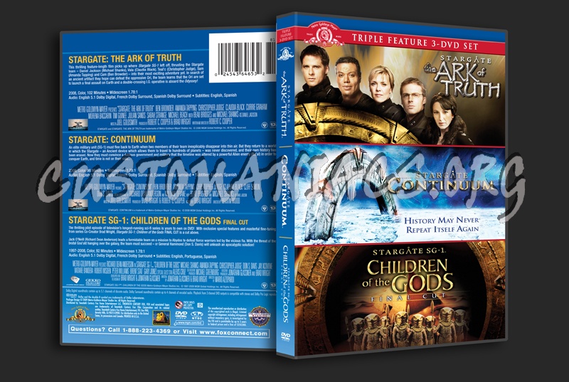 Stargate The Ark of Truth / Continuum / Children of the Gods dvd cover