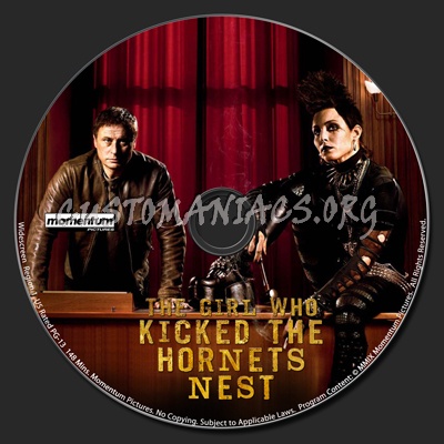 The Girl Who Kicked The Hornets' Nest dvd label