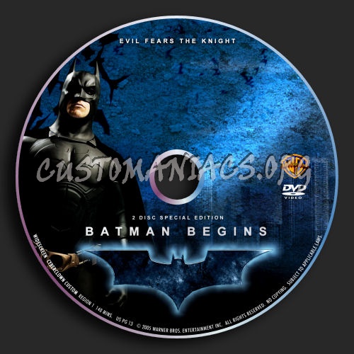 Batman Begins 2 Disc SE dvd label